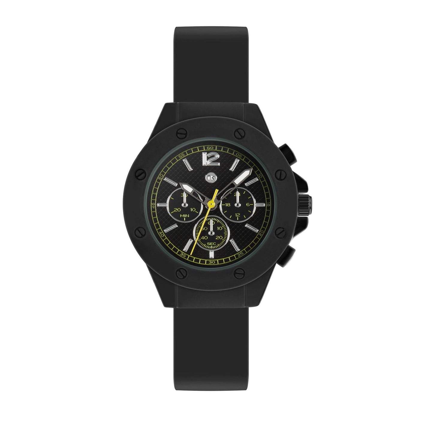 Tikkers Boy's Analog Quartz Black Watch with Silicone Strap Dapper TK0199