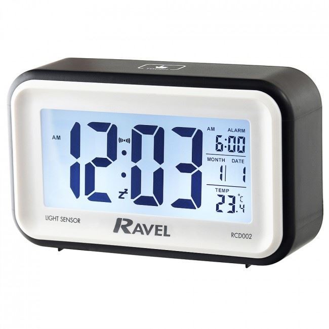 Ravel Digital LCD Touch Alarm Clock RCD002 Available Multiple Colour