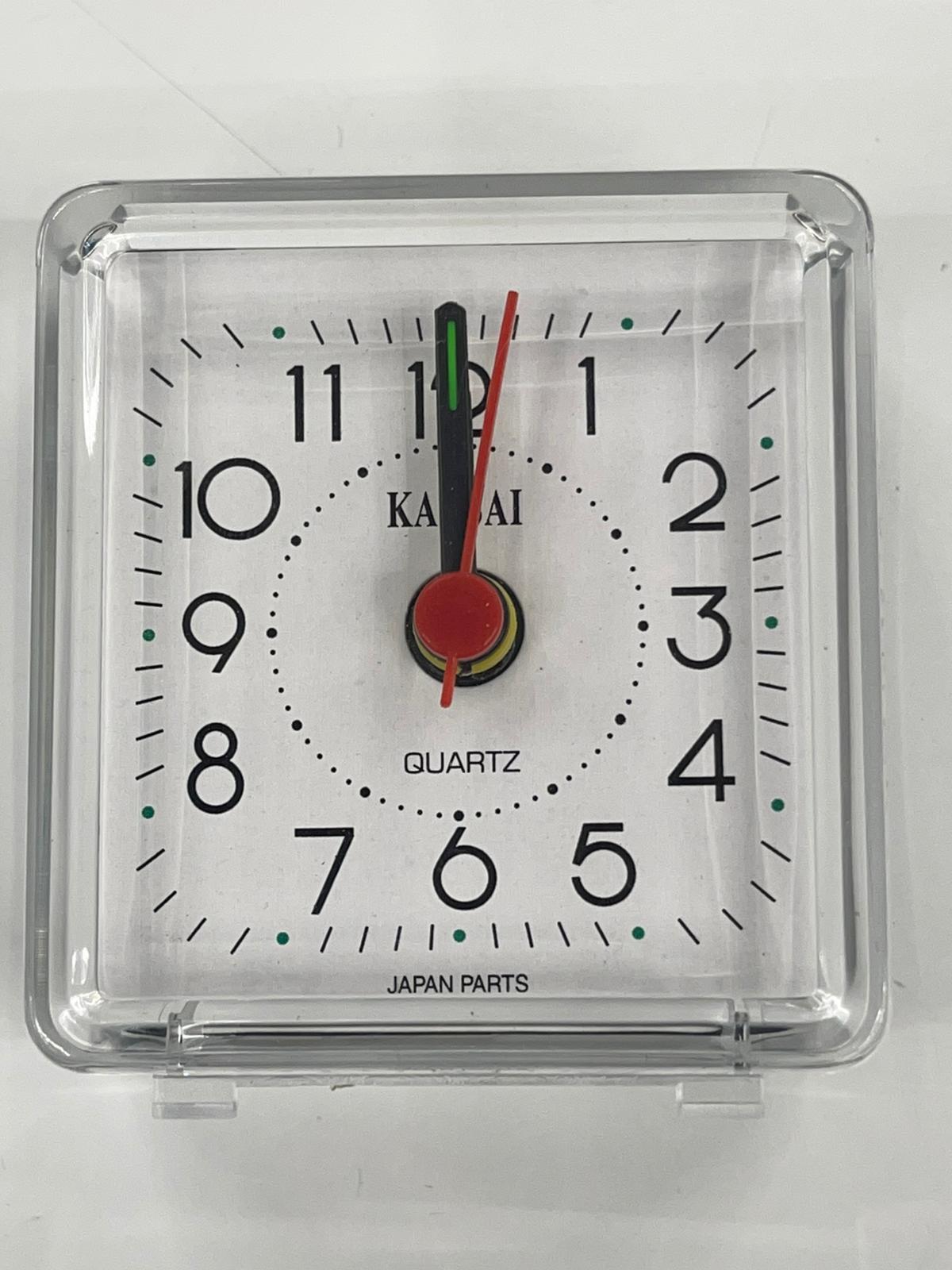 Kansai Quartz Mini Square Alarm Clock Available Multiple Colour