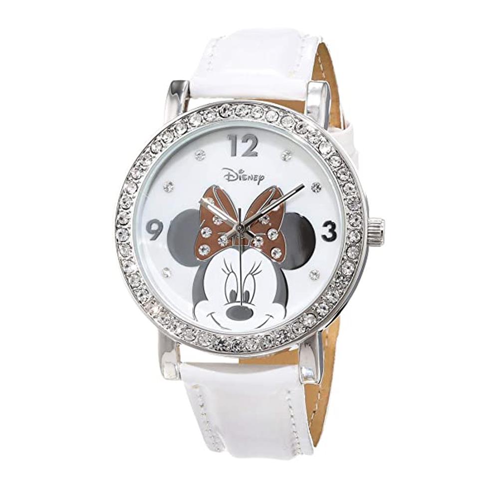 Disney Minnie Mouse Women's Analogue Quartz Watch with Polyurethane Strap - MN1149 (White)