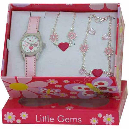 Ravel Girls Little Gems Watch & Jewellery Set Available Multiple Design R22 - CLEARANCE NEEDS RE-BATTERY