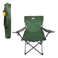 Milestone Folding Leisure Chair With Cup Holder - Green (Carton of 8)