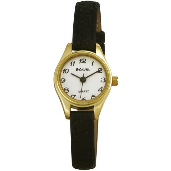 Ravel Women's Classic Cocktail Analogue Leather Strap Wristwatch R0124L