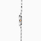 Sekonda Ladies Silver Dial Rosegold Plated Stone Case With Two Tone Case Alloy Bracelet Watch 2707