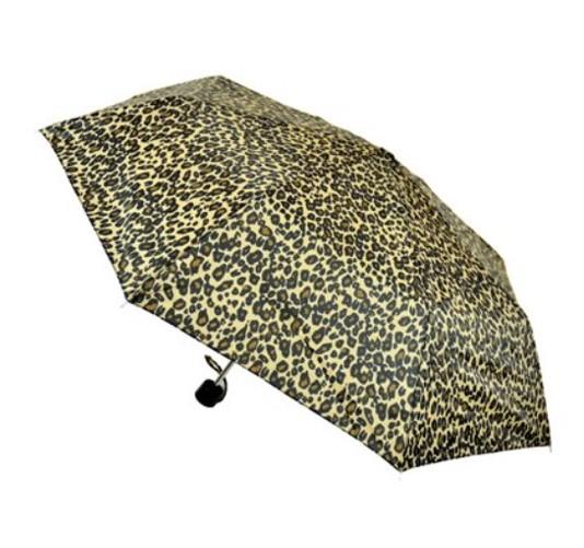 KS Brands Leopard Print  23" mini Umbrella with Matching Sleeve UU0365