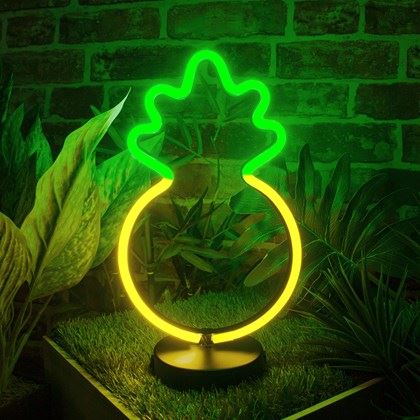 Global Gizmos 30cm Pineapple LED Neon Light (Carton of 10)