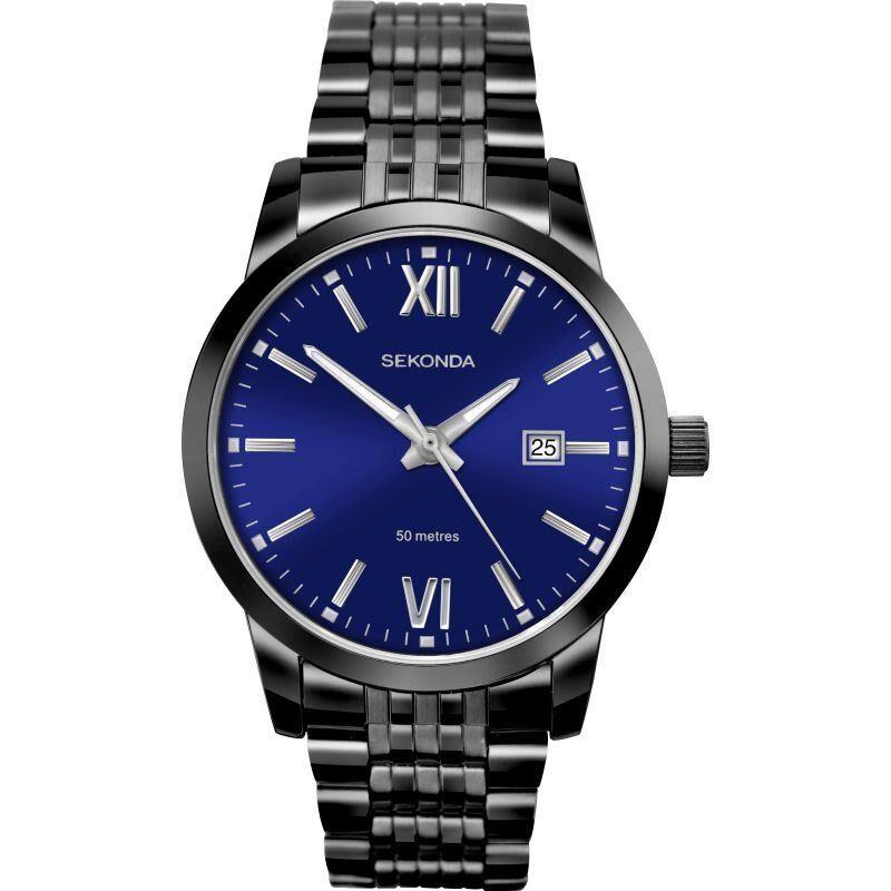 Sekonda Men's Stainless Steel Blue Dial Bracelet Watch 1188