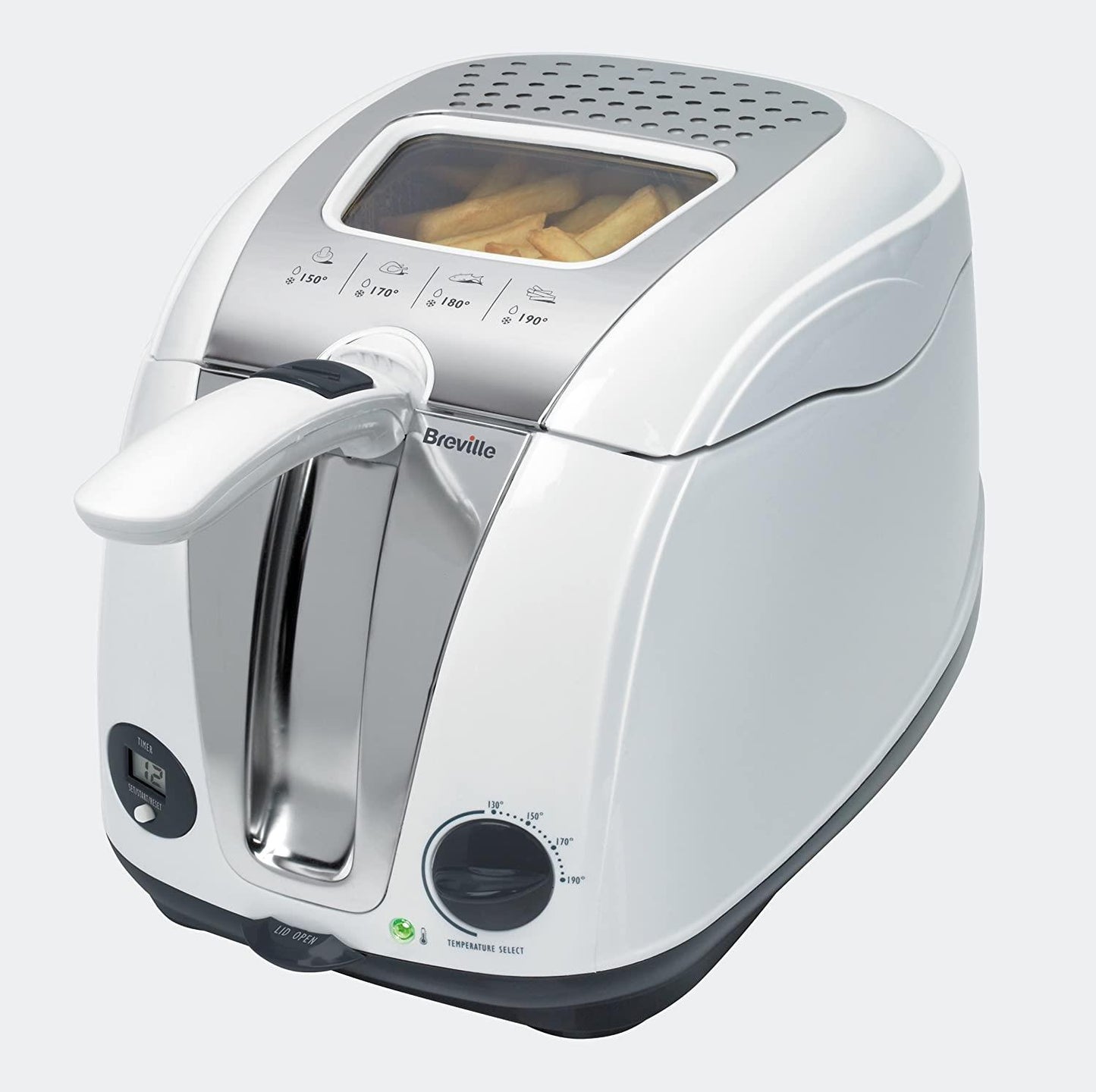 Breville Easy Clean Digital Deep Fryer, 1Kg, 2L Capacity VDF108R (Refurbished)