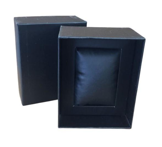 Watch Box Black Cardboard with padded cushion