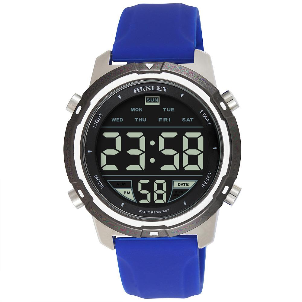 Henley Men's Digital rubber strap watch WATCH HDG036- MULTIPLE COLOURS