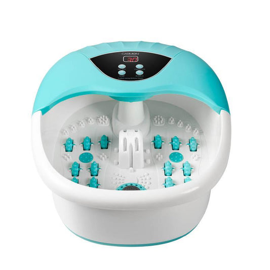 Carmen Spa Digital Temperature Control Foot Spa White with Turquoise (Carton of 3)