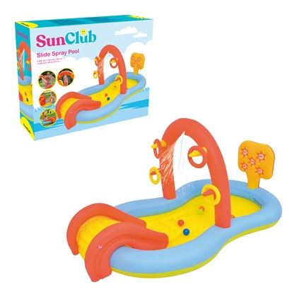Sun Club 2.2M Slide Play Pool with Water Spray (Carton of 4)