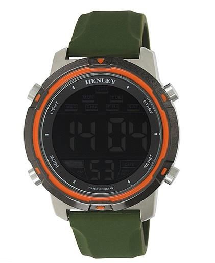 Henley Men's Digital rubber strap watch WATCH HDG036- MULTIPLE COLOURS