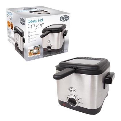 Quest 1.5L Brushed Stainless Steel Deep Fryer (Carton of 4)