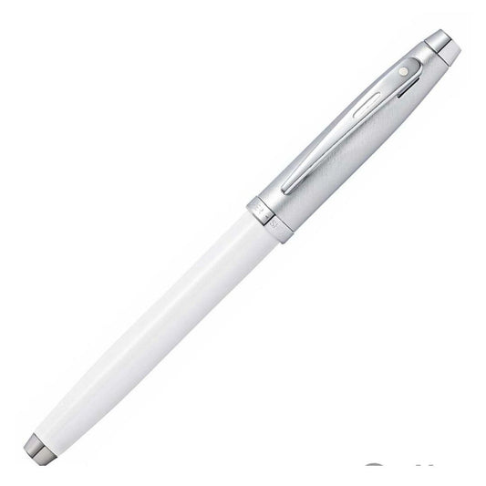 Sheaffer 100 White Lacquer Rollerball Pen - Black Ink