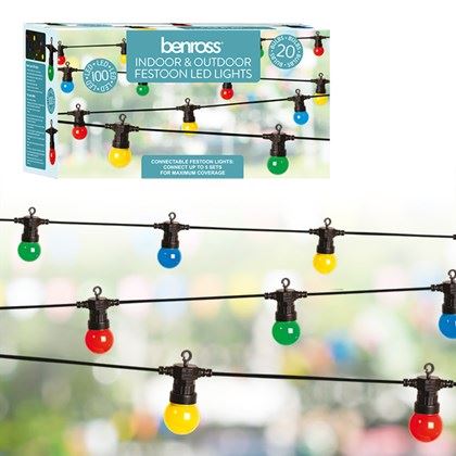Benross 20 Connectable Bulb String Light - Multi Colour (Carton of 6)