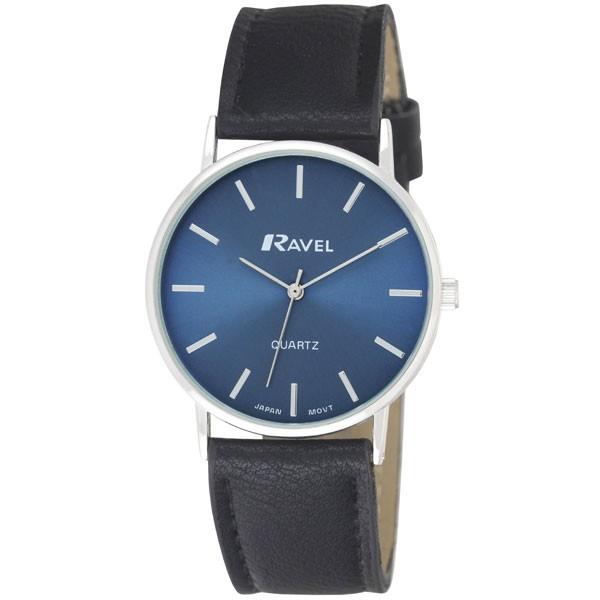 Ravel Mens Basic Classic Dial Roman and Arabic Leather Strap Watch R0129G