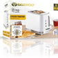 Daewoo Hive 1.7L Kettle & 2 Slice Toaster White Textured Combo Set