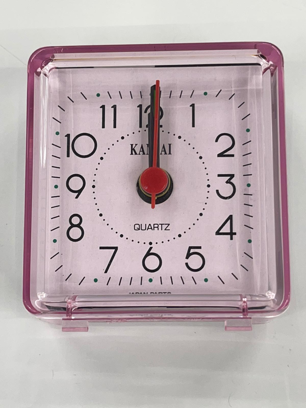 Kansai Quartz Mini Square Alarm Clock Available Multiple Colour