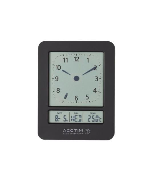 Acctim Sinclair Radio Controlled Analogue/Digital Alarm Clock Black 71723