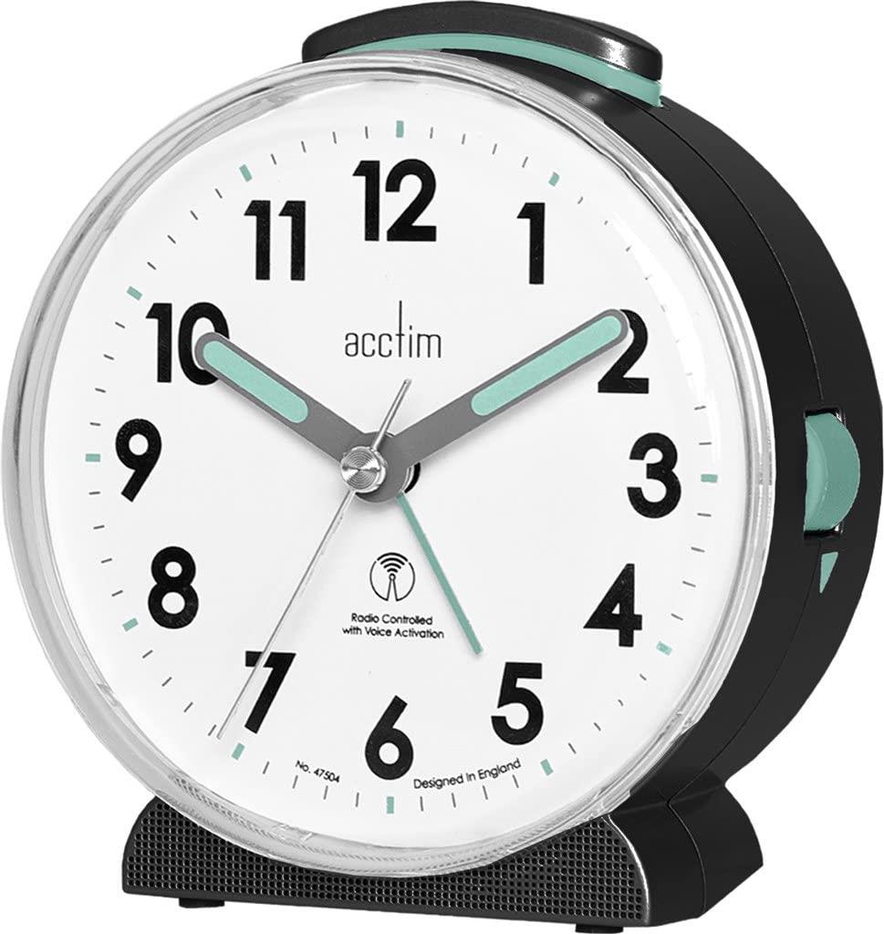 Acctim Higton Voice Activated RC Alarm Clock in Black 71833