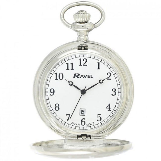 Ravel Chrome Dated Pocket Watch R1001.10