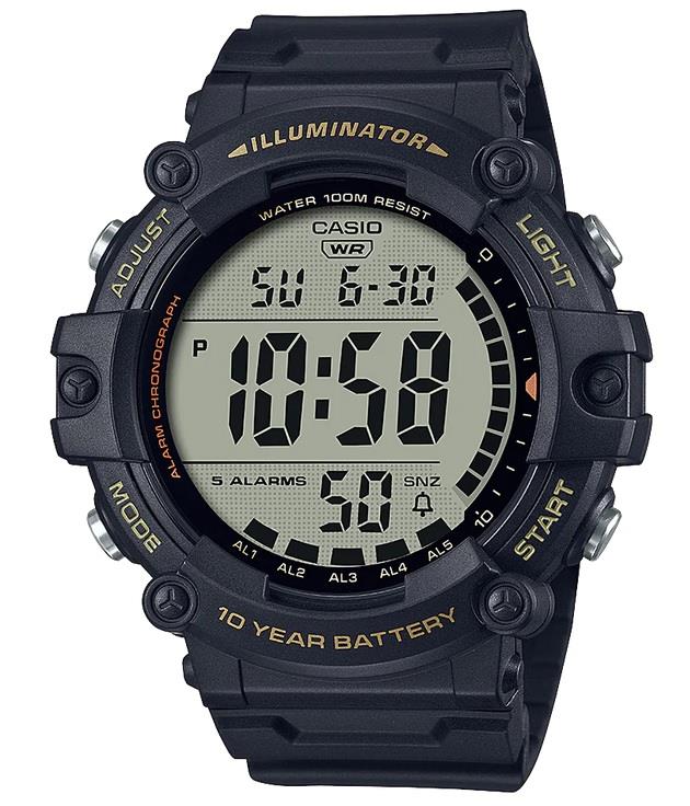 Casio Mens Digital Black Resin Strap Watch - Ae-1500whx-1avdf