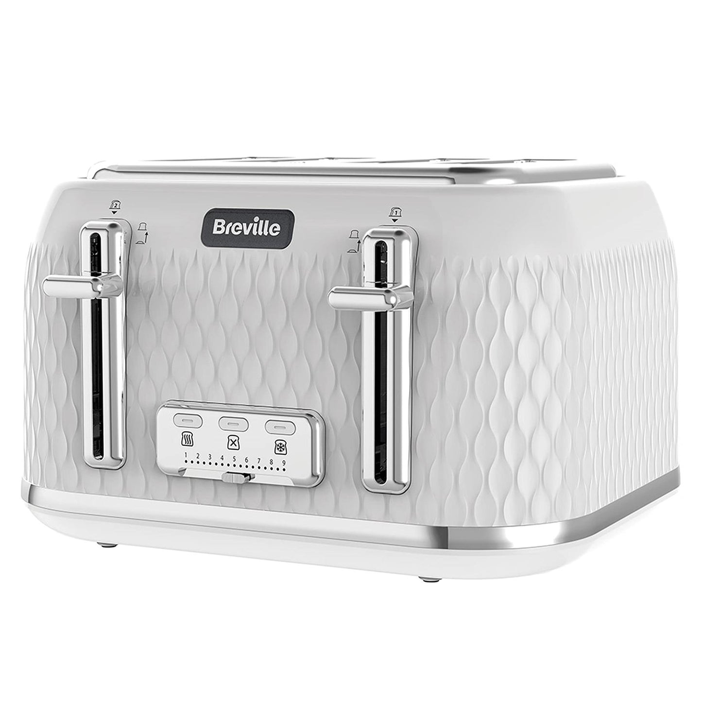 Curve Collection White Gloss 4 Slice Toaster (Refurbished)