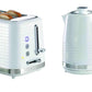 Daewoo Hive 1.7L Kettle & 2 Slice Toaster White Textured Combo Set