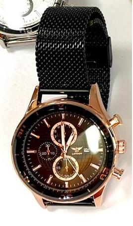 NY London Mens Fashion Dated Mesh Strap Watch PI-7632 Available Multiple Colour