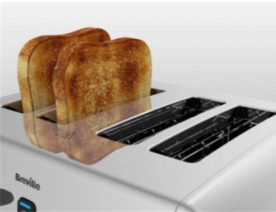 Breville Outline Polished 4 Slice Toaster, Stainless Steel