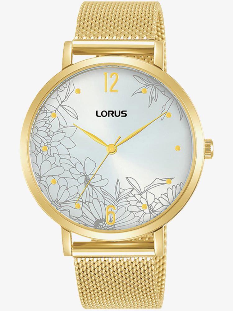 Lorus Ladies Patterned Dial Stainless Steel Classic Analogue Watch RG292TX9