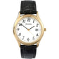 Sekonda Men's White Dial Black leather Strap Watch 3474
