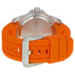 Bulova Marine Star Automatic Black Dial Orange Rubber Mens Watch 98b207