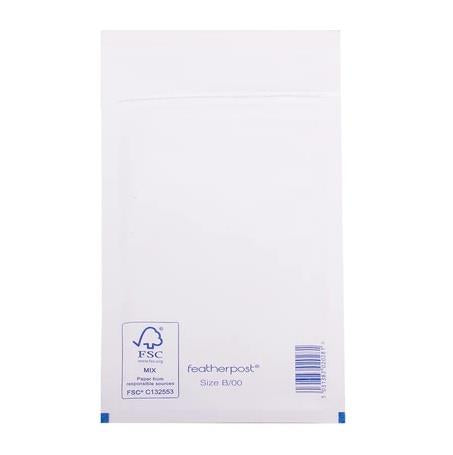 Padded Bubble Envelope in White 120x215mm Internal Size B/00 (QTY 200)