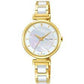 Pulsar Women's Fashion Gold Plated/Ceramic Dress Bracelet Watch PH8272X1