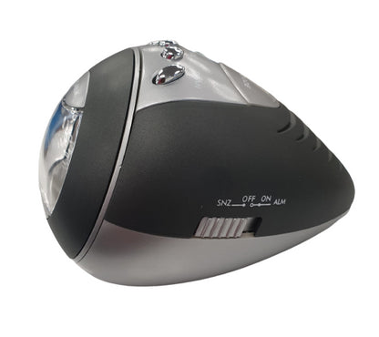 Spacetech Silver Alarm Clock With FM Radio 6160