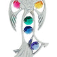 Crystocraft Silvertone Freestanding Classic Angel Crystals Ornament Swarovski
