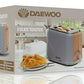 Daewoo Stockholm 2 Slice Toaster with Wood Effect - Grey SDA1737