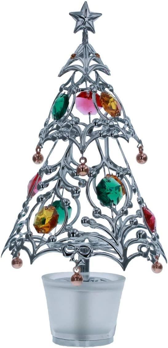 Crystocraft Christmas Tree In Plant Pot  Crystals Ornament Swarovski