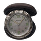 Imperial Travel Alarm Clock folds away into Brown Leather bag IMP618BR