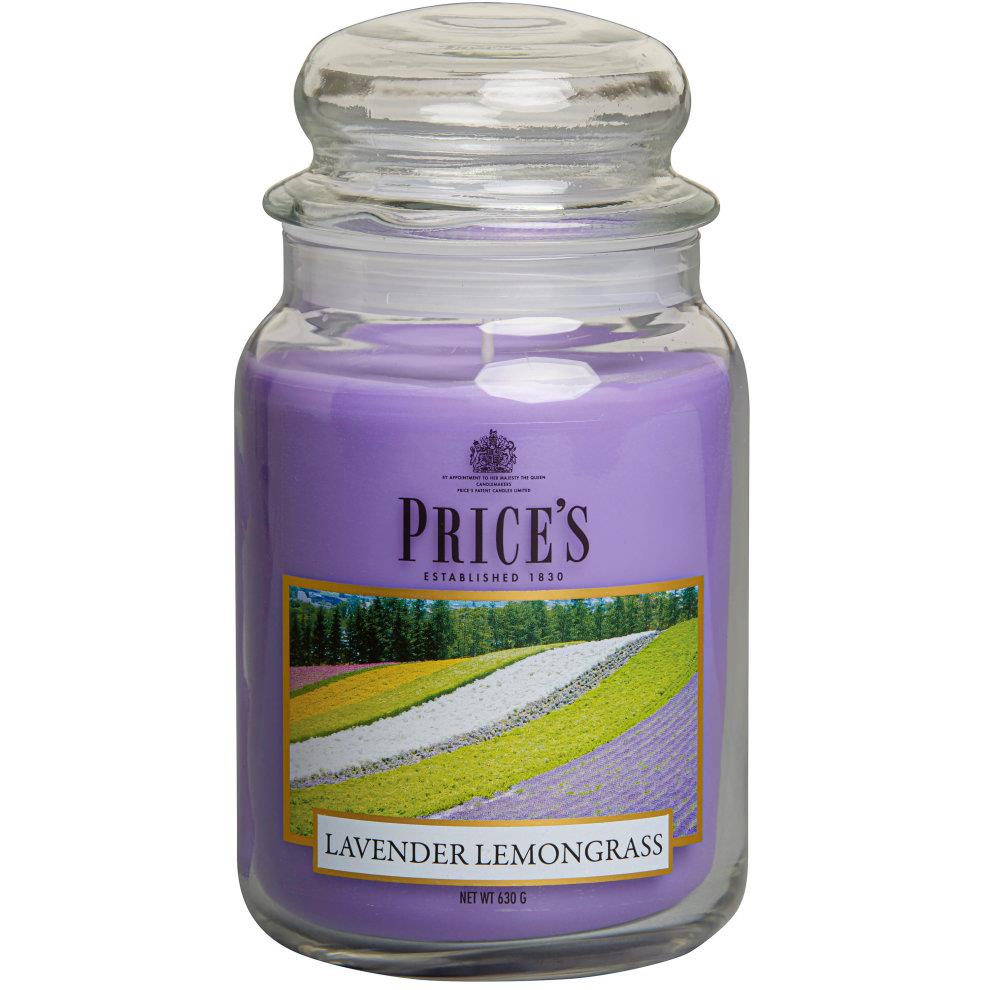 Price's Large Jar Candle Lavender & Lemongrass PBJ010613