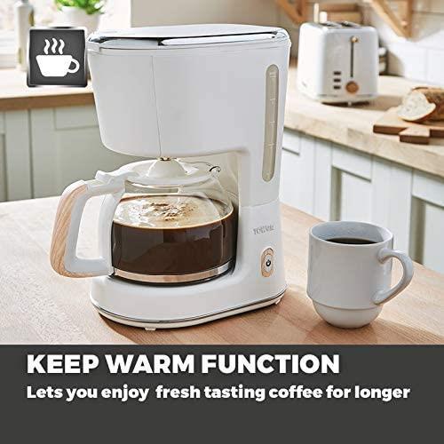 Tower Scandi 900w 1.25L Coffee Maker White