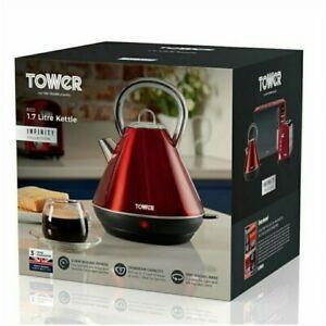 Tower 3KW 1.8L Stainless Steel Kettle – Red