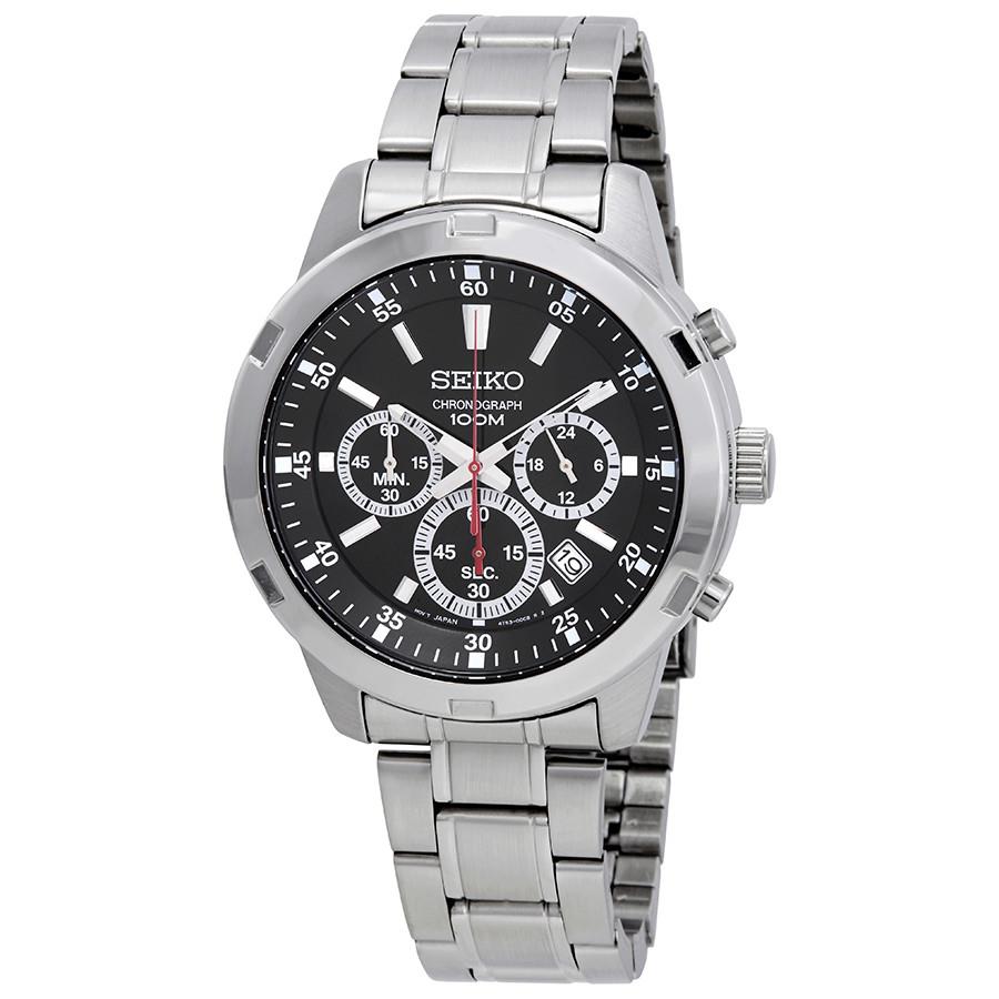 Seiko Mens Chronograph Stainless Steel Bracelet Watch Sks605p1