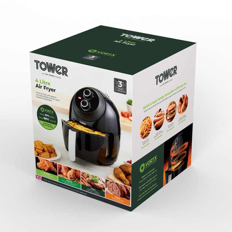 Tower Vortx 4L Manual Air Fryer - T17082BF