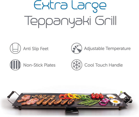 Quest Non-Stick Extra Large Electric Teppanyaki Table Top Grill- 35790