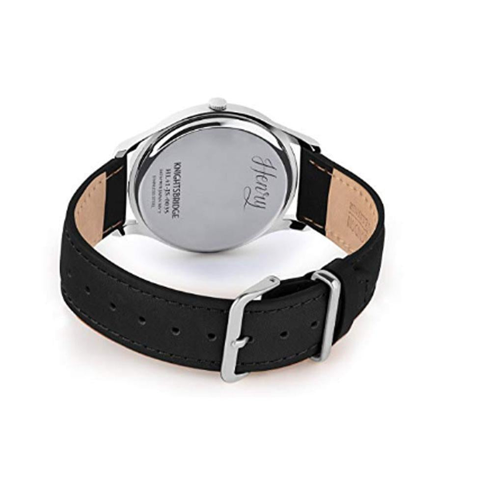 Henry London Knightsbridge Unisex Wrist Watch Analog Quartz Leather HL41-JS-0035
