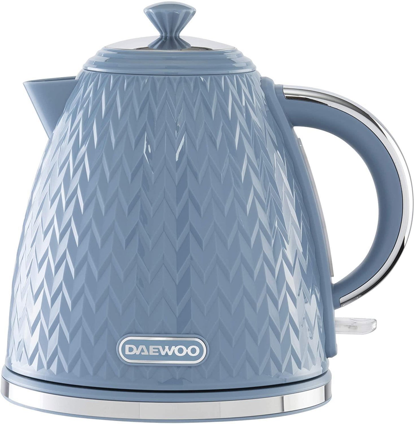 Daewoo Argyle Light Blue Kettle And Toaster Combo