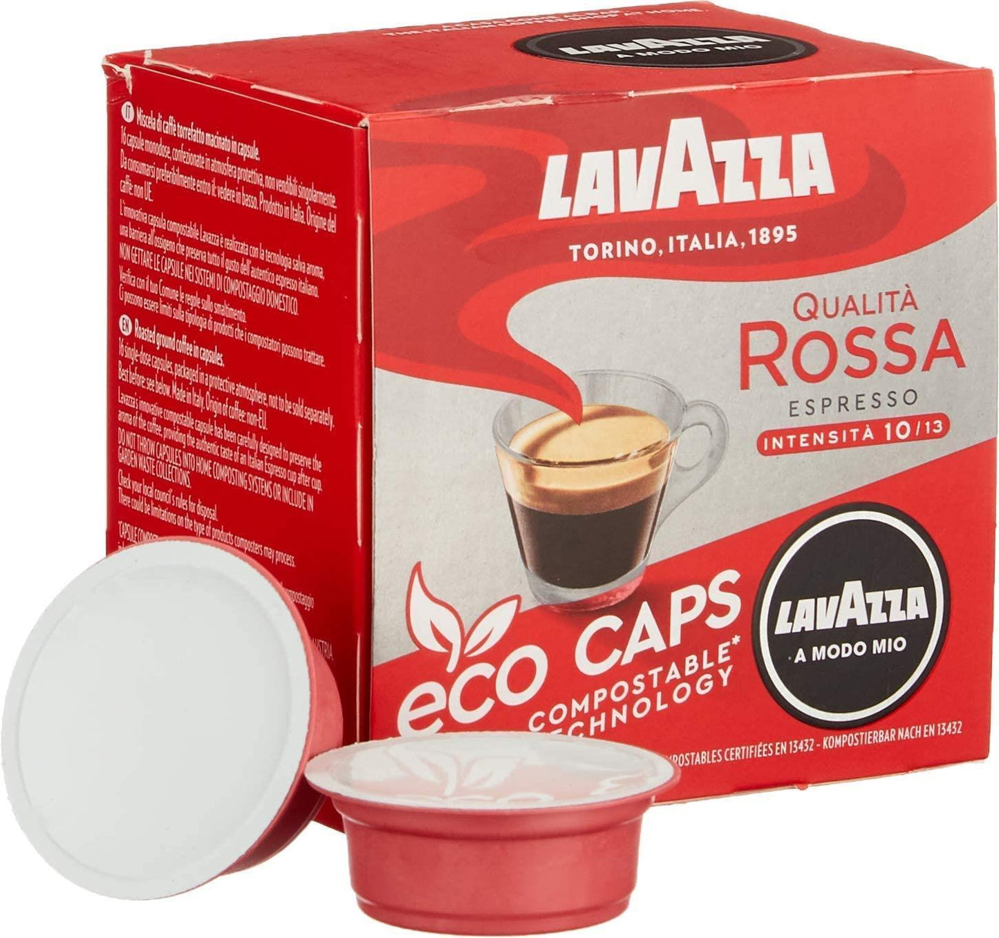 A Modo Mio Espresso Qualità Rossa 16 capsules - LavAzza